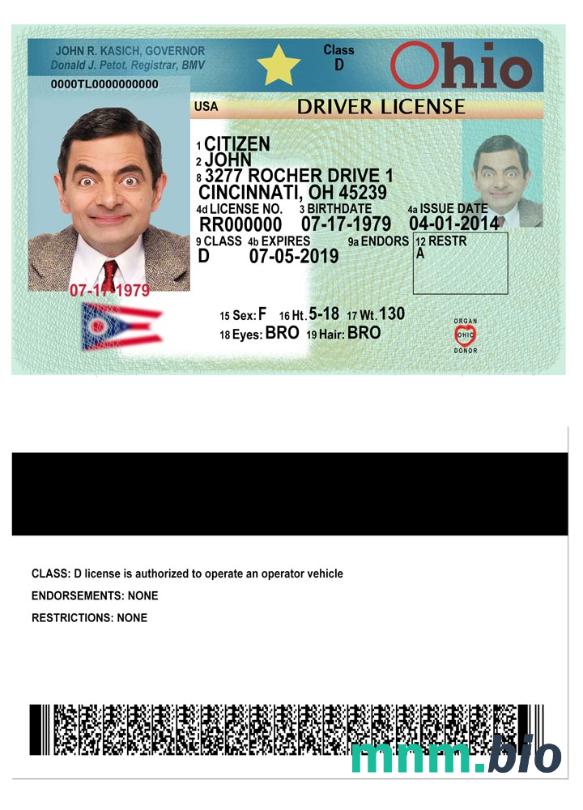Ohio driving license version 2
